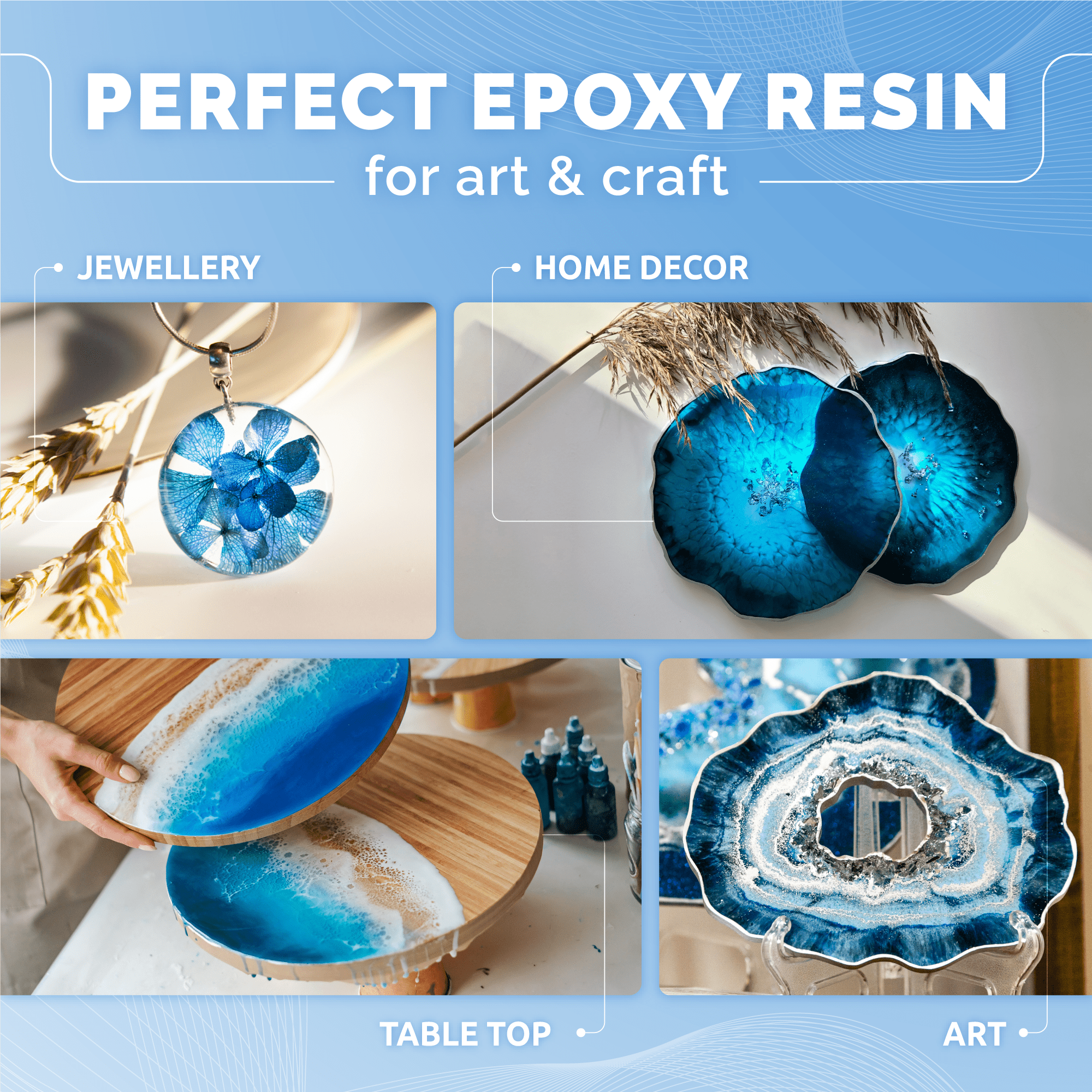 Craft Resin Arts & Crafts Epoxy – 4L - Craft Resin UK