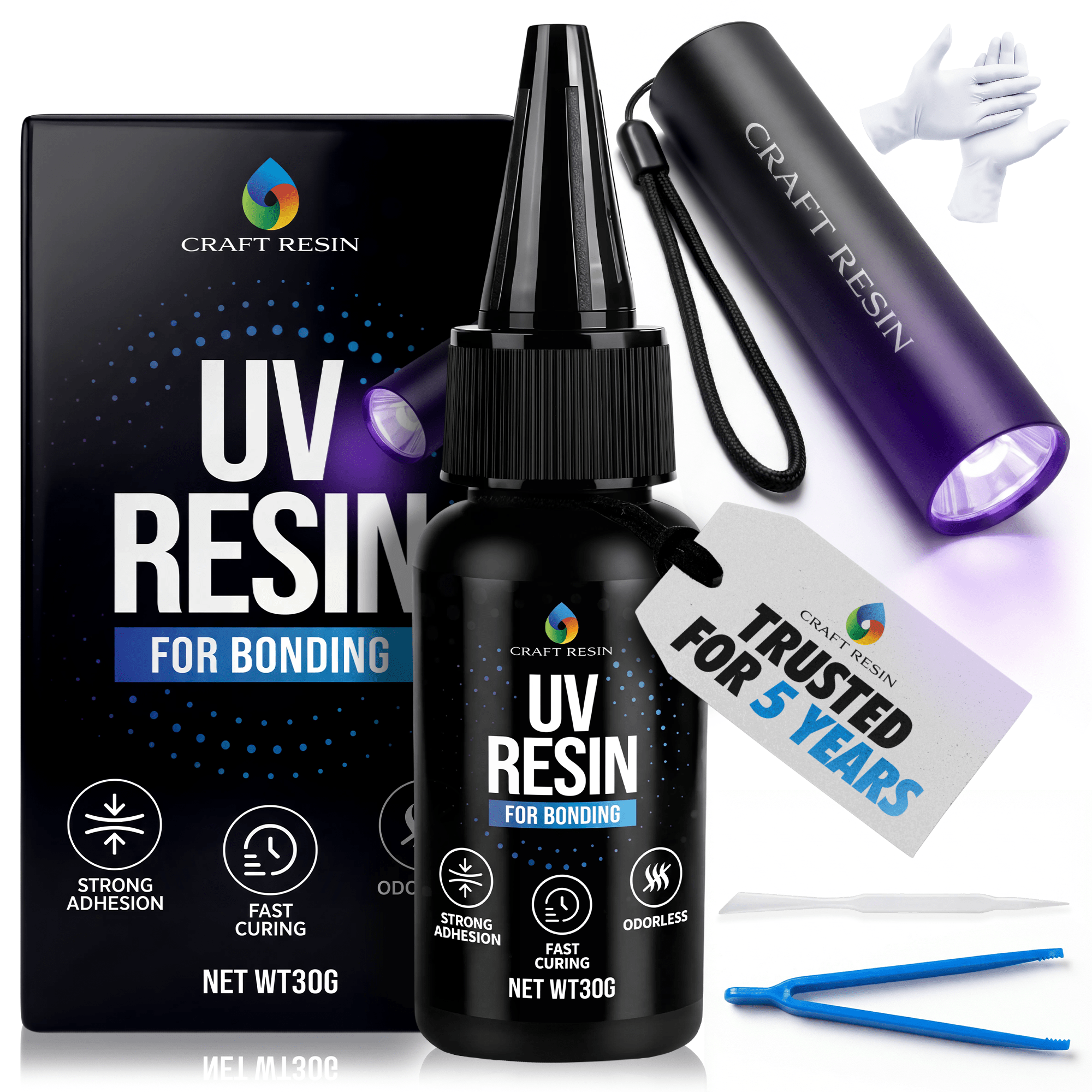 CRAFT RESIN Bonding UV with Flashlight - 30g - Craft Resin UK