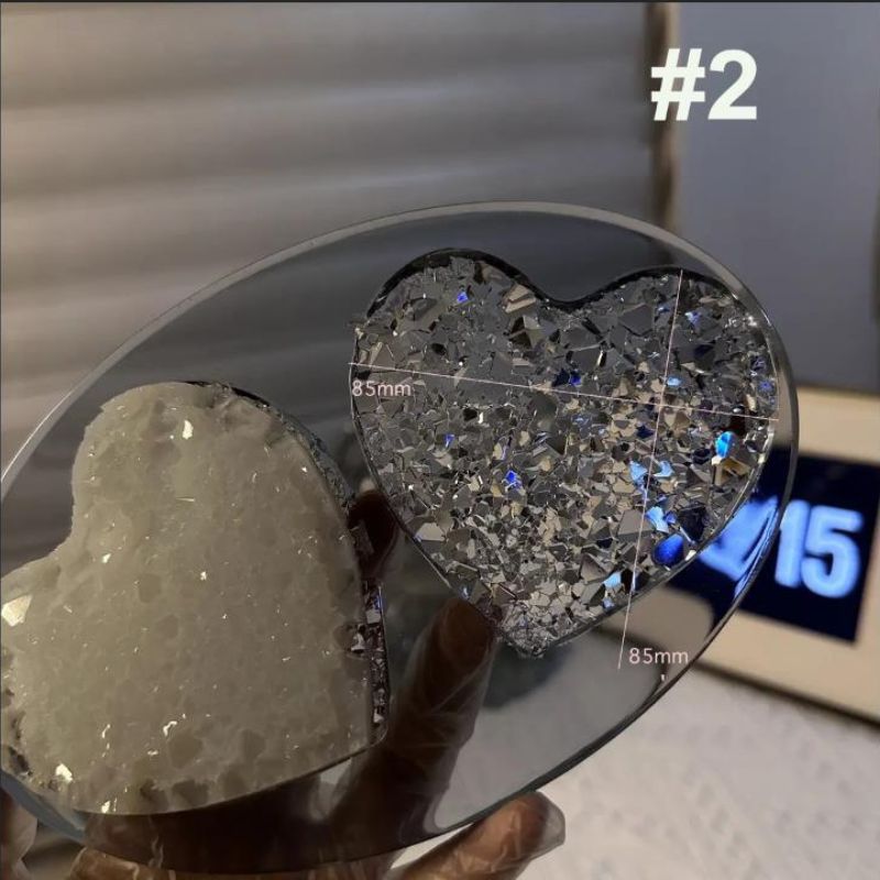 Crystal Cluster Inlay for Heart Shape Resin Mold - Craft Resin UK
