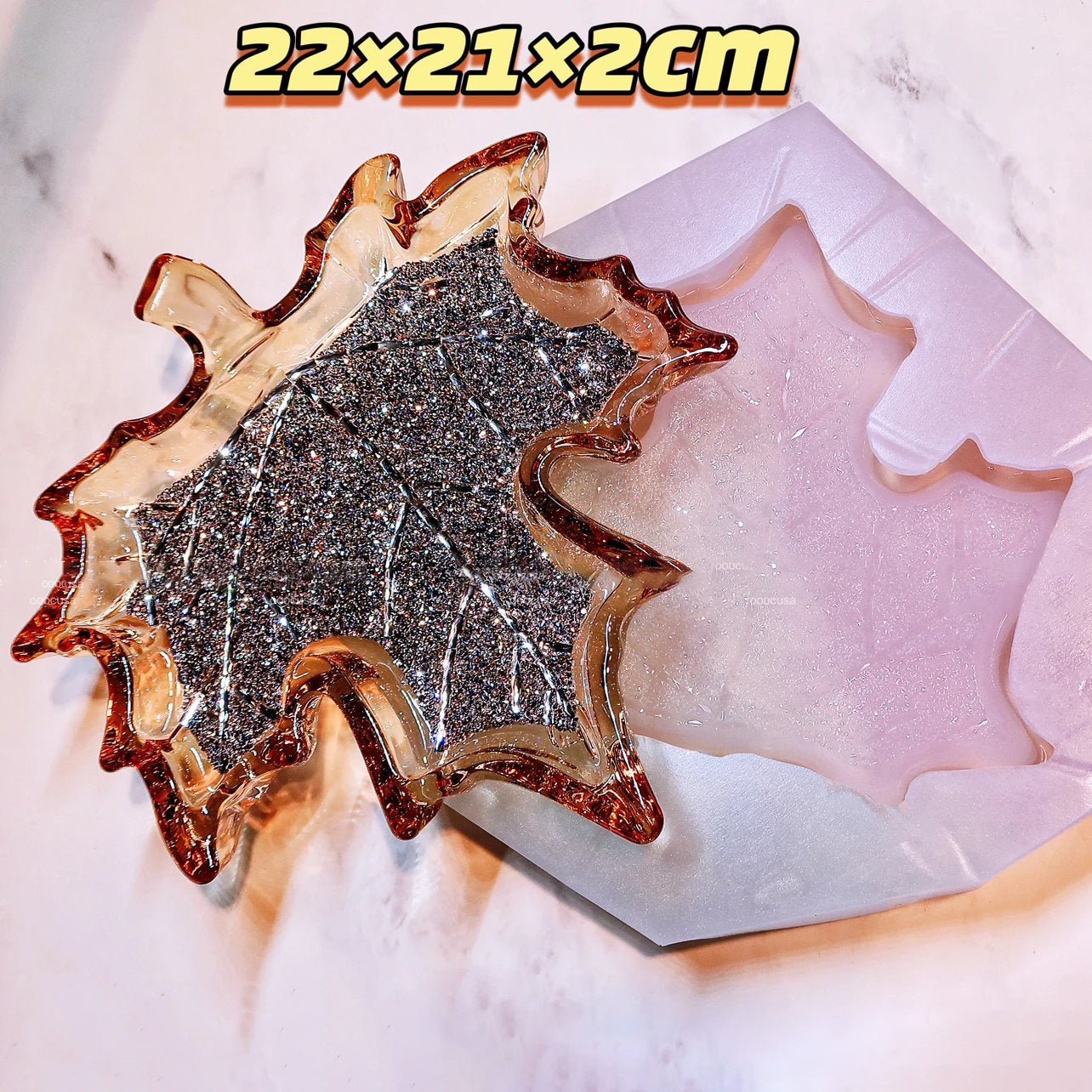 Diamond Maple Leaf Tray Resin Mold - Craft Resin UK