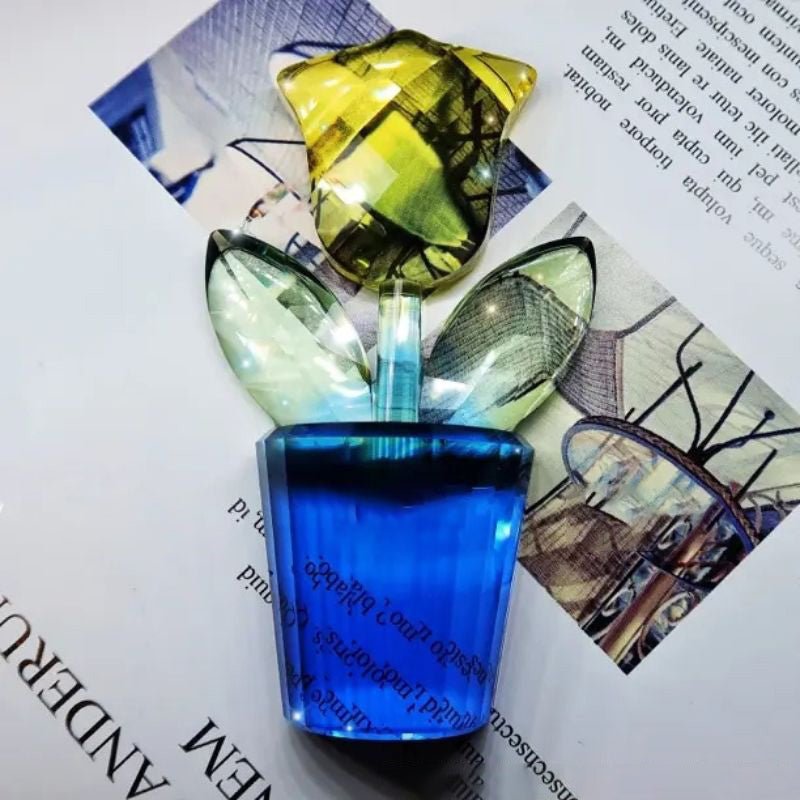 Handmade Crystal Flower Pot Ornament Resin Mold - Craft Resin UK