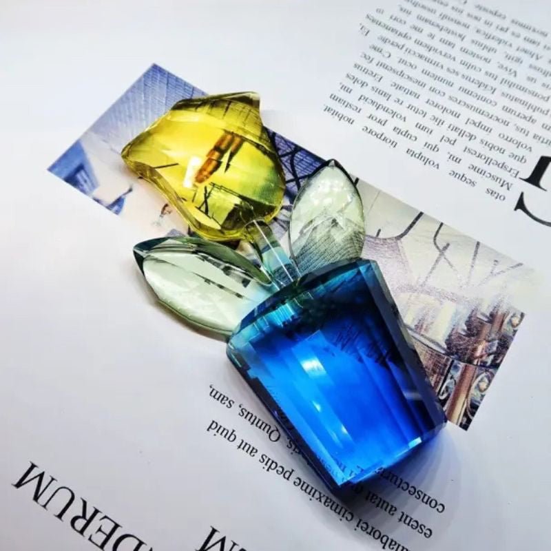 Handmade Crystal Flower Pot Ornament Resin Mold - Craft Resin UK