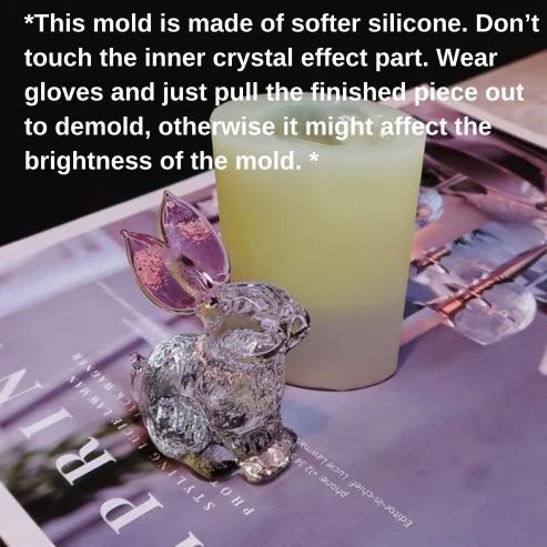 Handmade Crystal Rabbit Ornament Resin Mold - Craft Resin UK