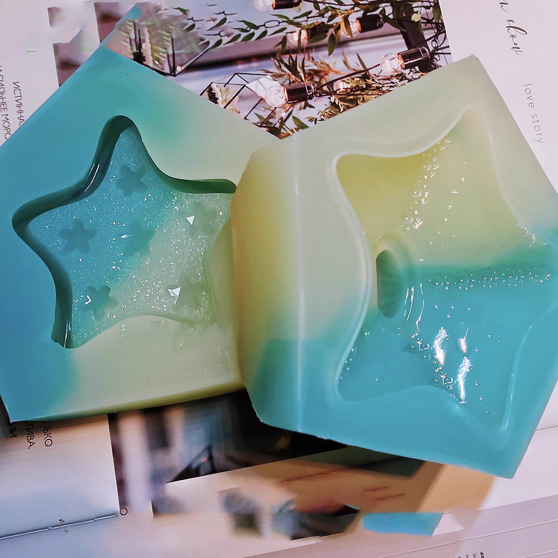 Handmade Extra Large Size Diamond Starfish Storage Jar Resin Molds - Craft Resin UK