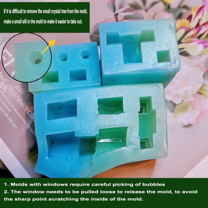 Handmade Mini Crystal Castle House Decoration Ornament Resin Molds (Not for beginners) - Craft Resin UK