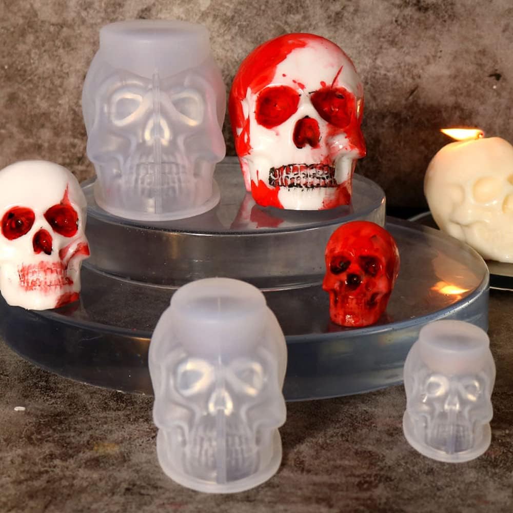 3D Skull Resin Moulds - Set of 3 - Craft Resin UK