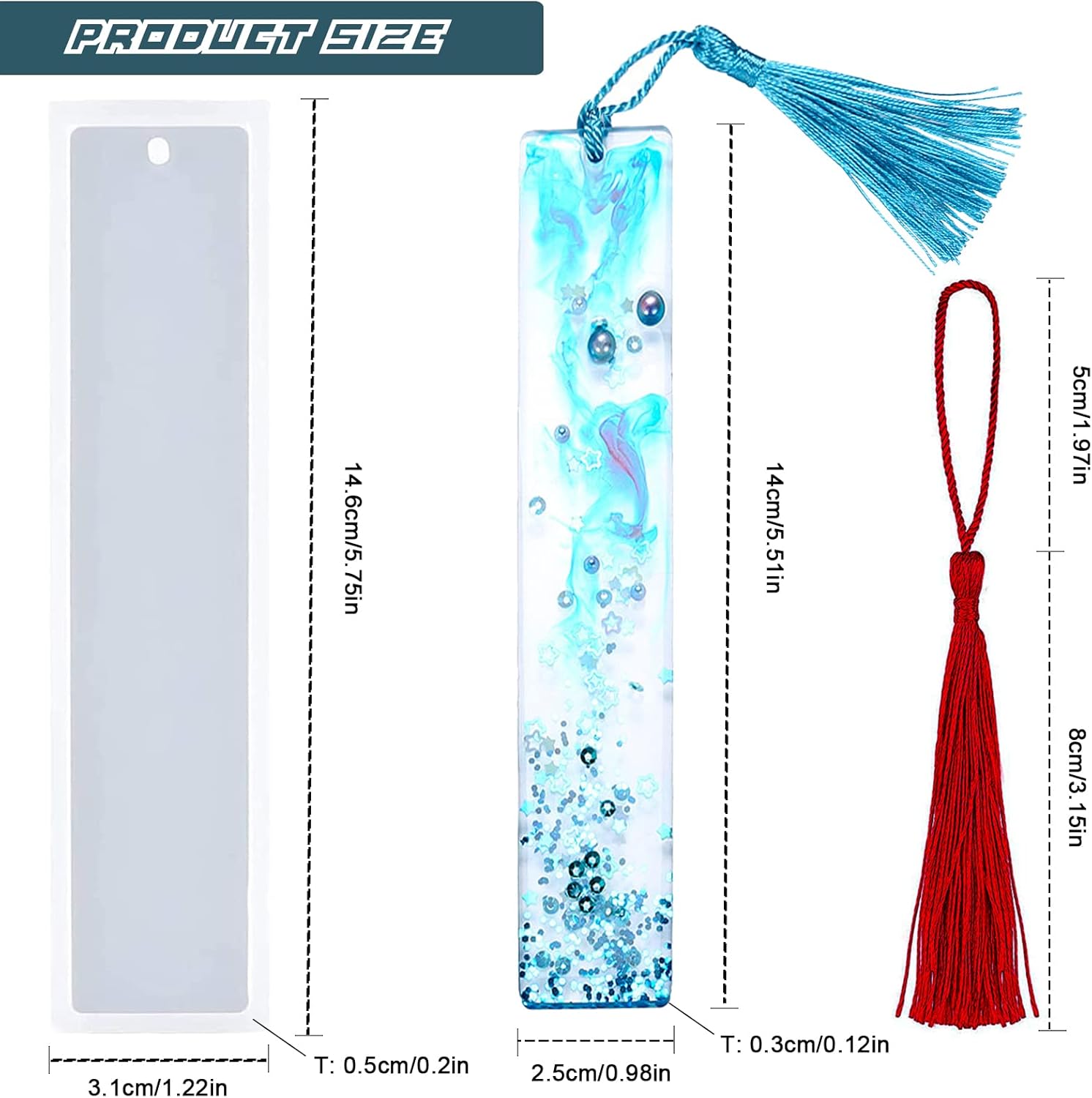 Bookmark Mould Set - set of 10 - Craft Resin UK