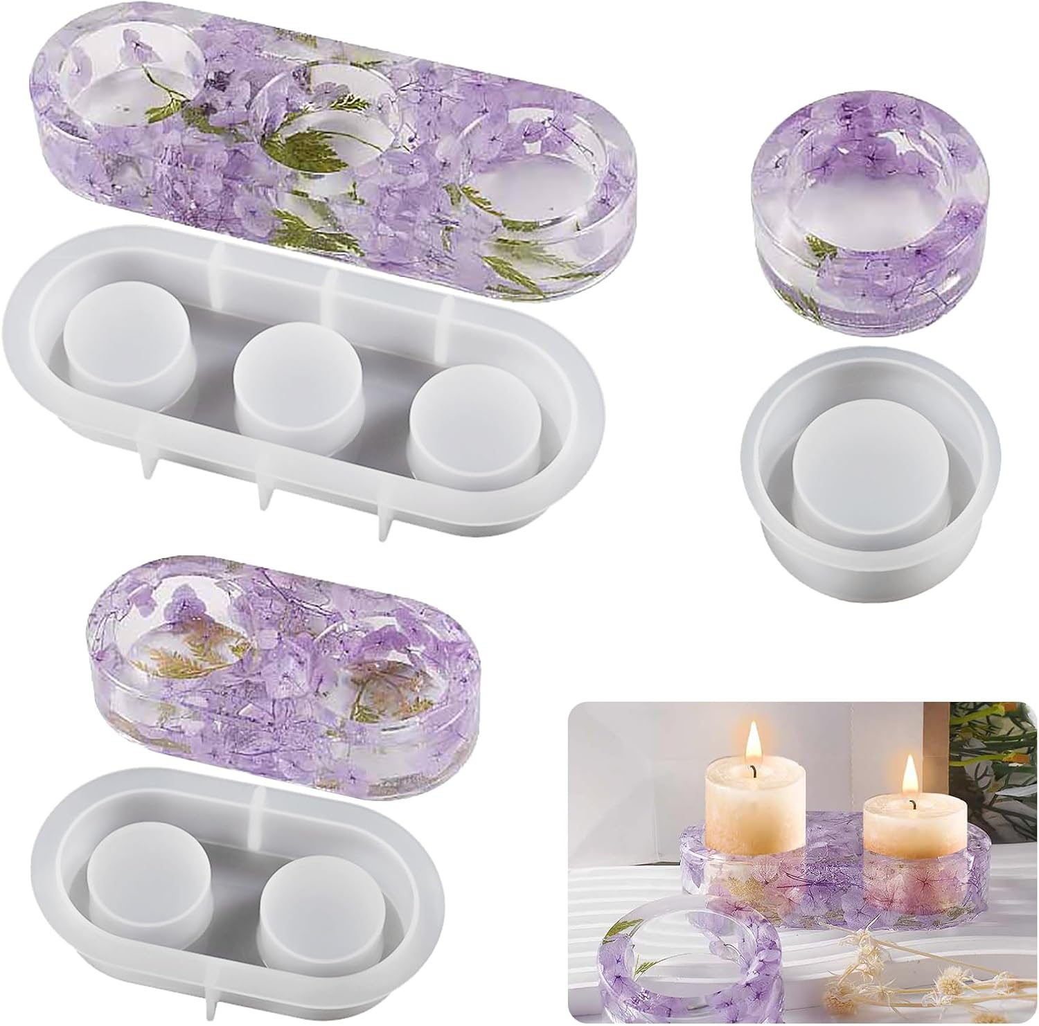 Candle Holder Resin Moulds - set of 3 - Craft Resin UK