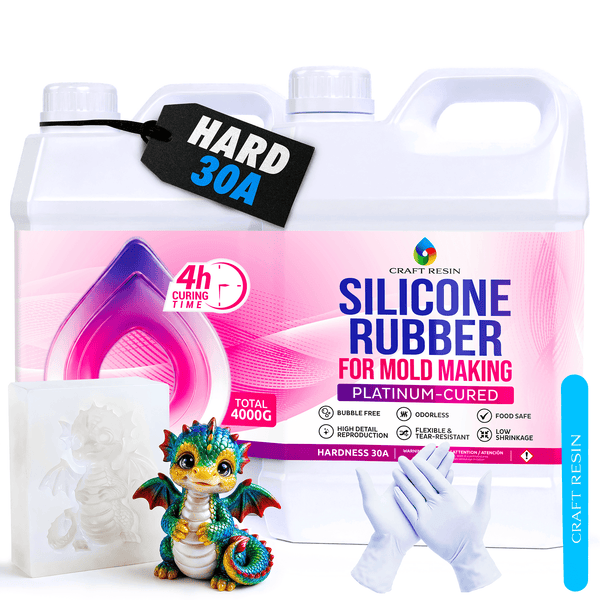 Craft Resin Silicone Casting Kit 30A 4kg for firm durable moulds and larger casting projects