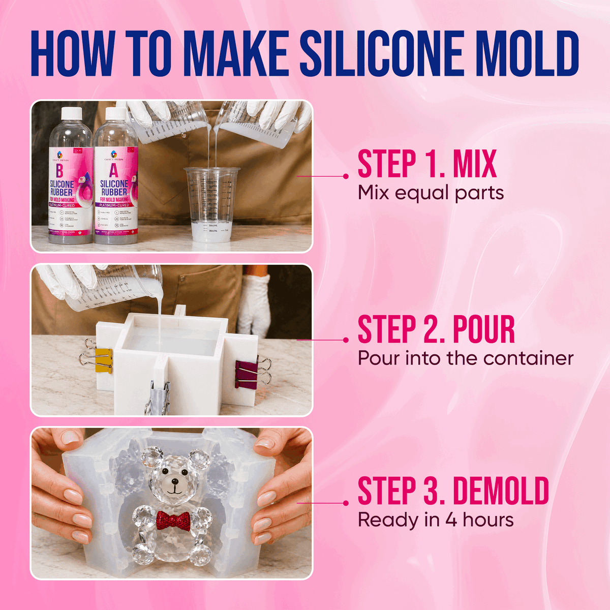 How to make a silicone mould with Craft Resin 15A platinum-cure rubber casting kit