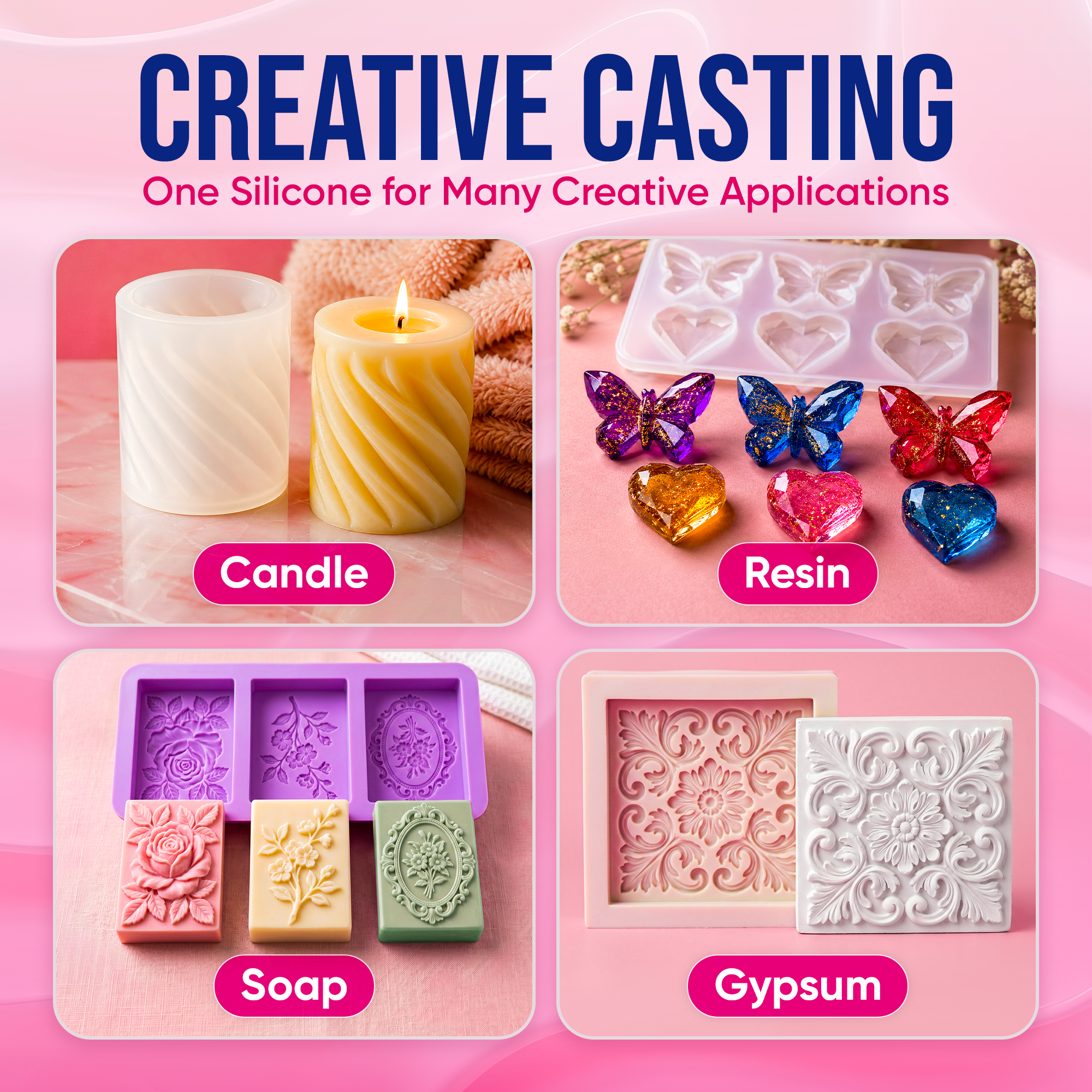 CRAFT RESIN Silicone Rubber Casting Kit 15A - Platinum Cure 4kg - Craft Resin UK