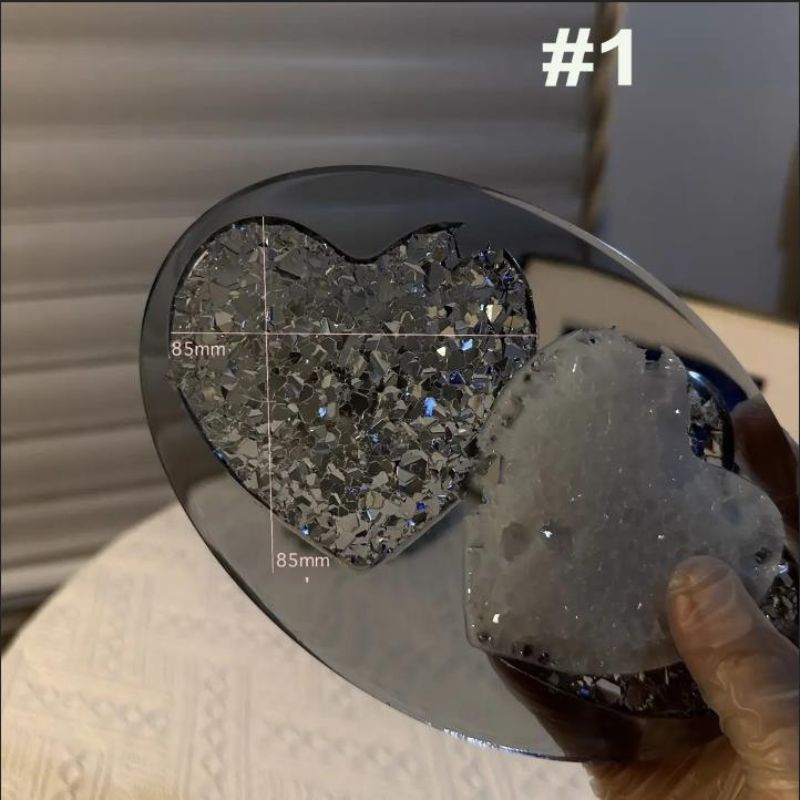 Crystal Cluster Inlay for Heart Shape Resin Mold - Craft Resin UK