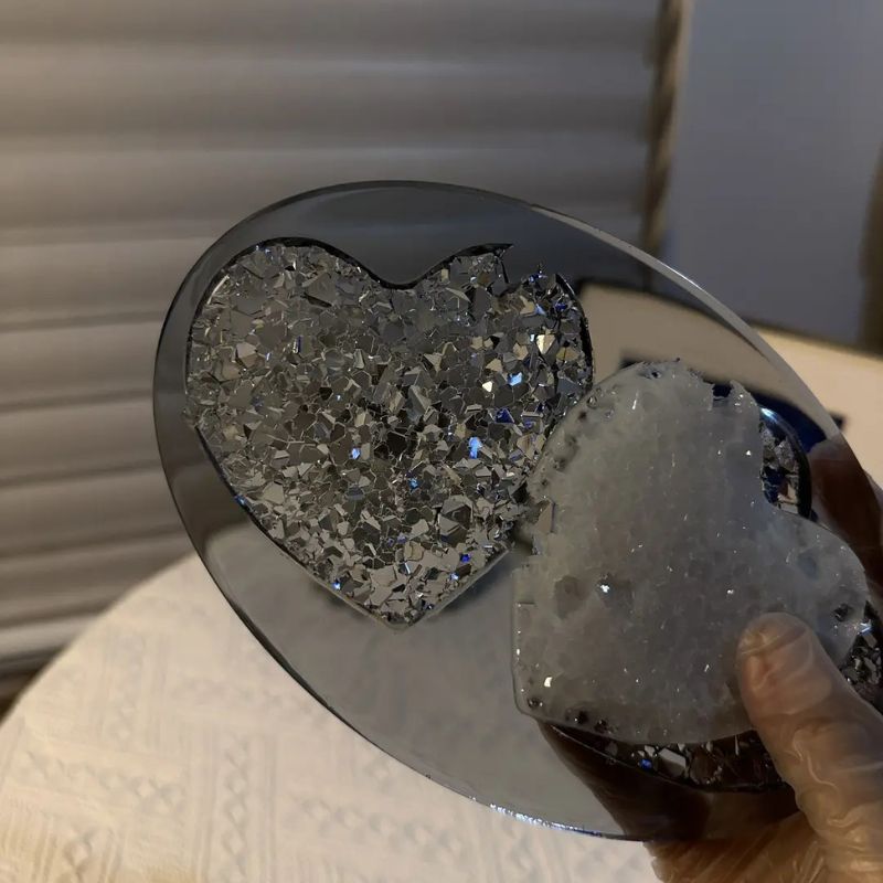 Crystal Cluster Inlay for Heart Shape Resin Mold - Craft Resin UK