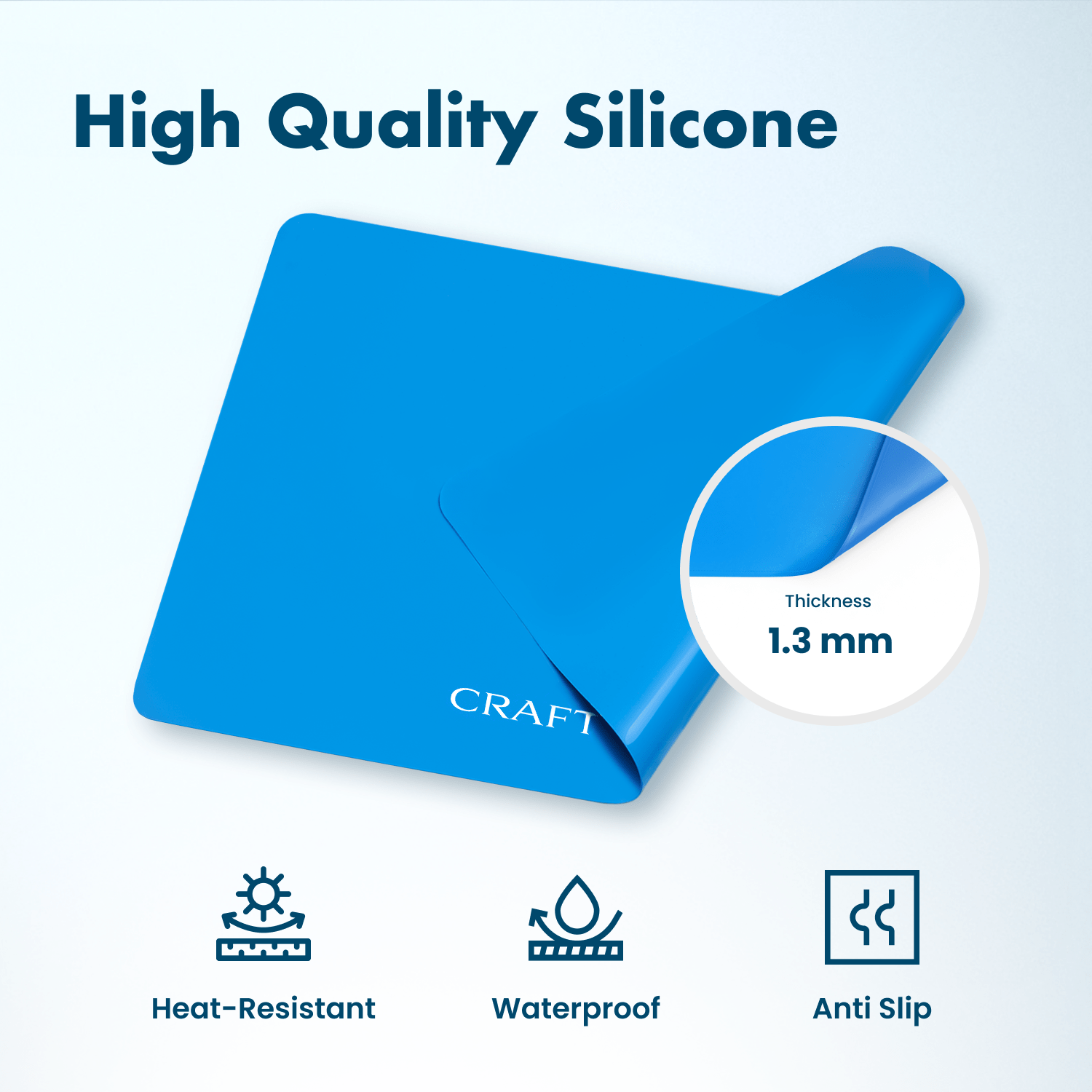 Extra Thick Silicone Craft Mat – 60x40 cm, 1.3 mm - Craft Resin UK