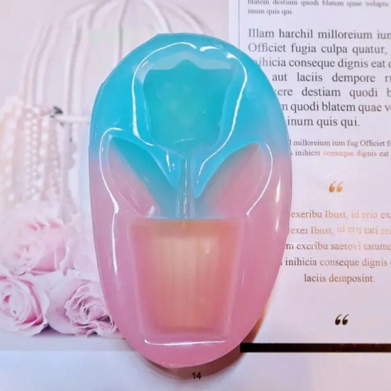 Handmade Crystal Flower Pot Ornament Resin Mold - Craft Resin UK