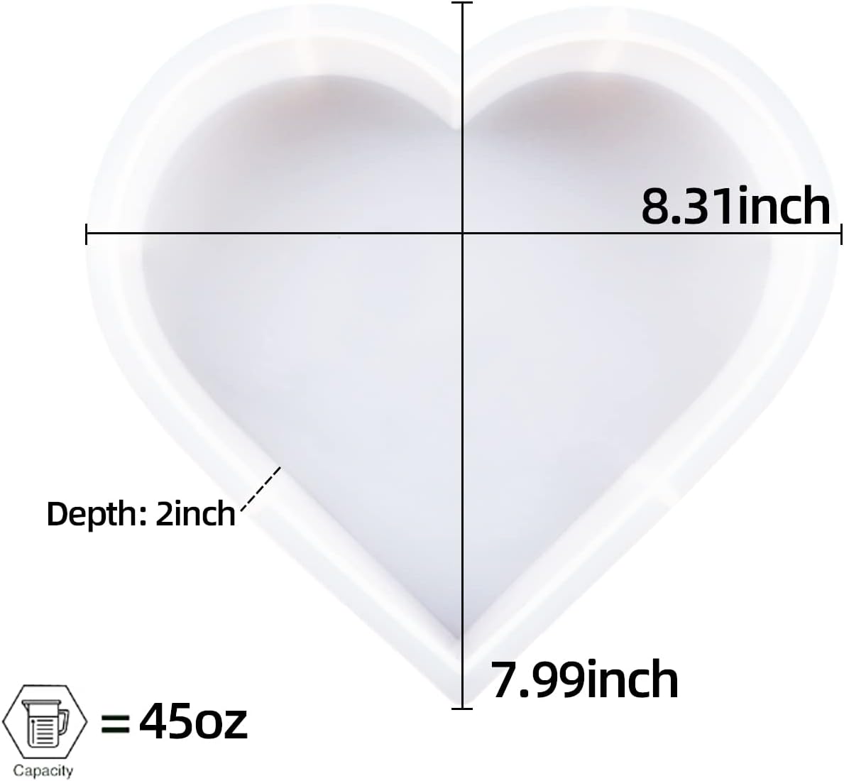 Large Heart Resin Mould - Craft Resin UK