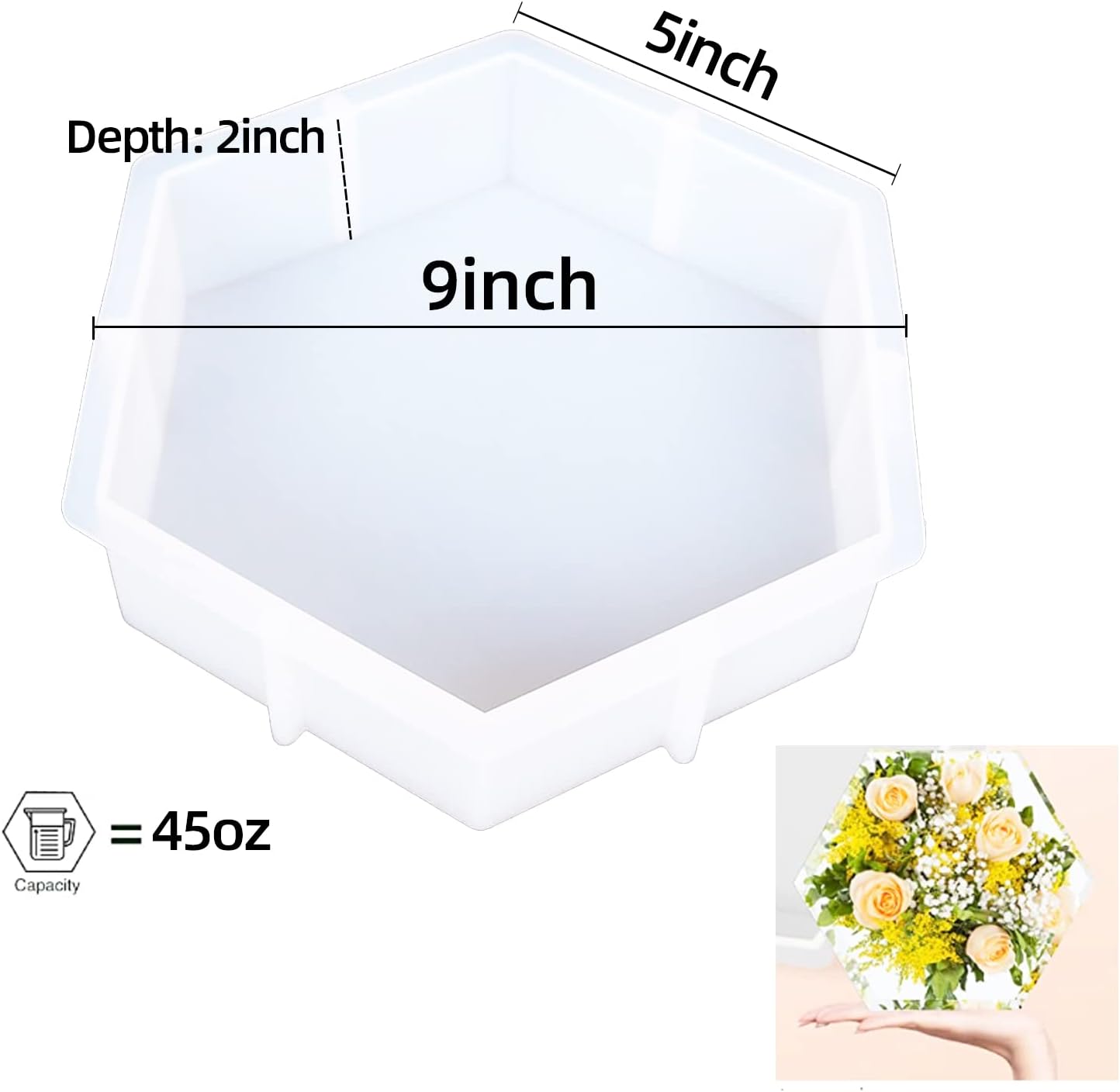 Large Hexagon Resin Mould - Craft Resin UK