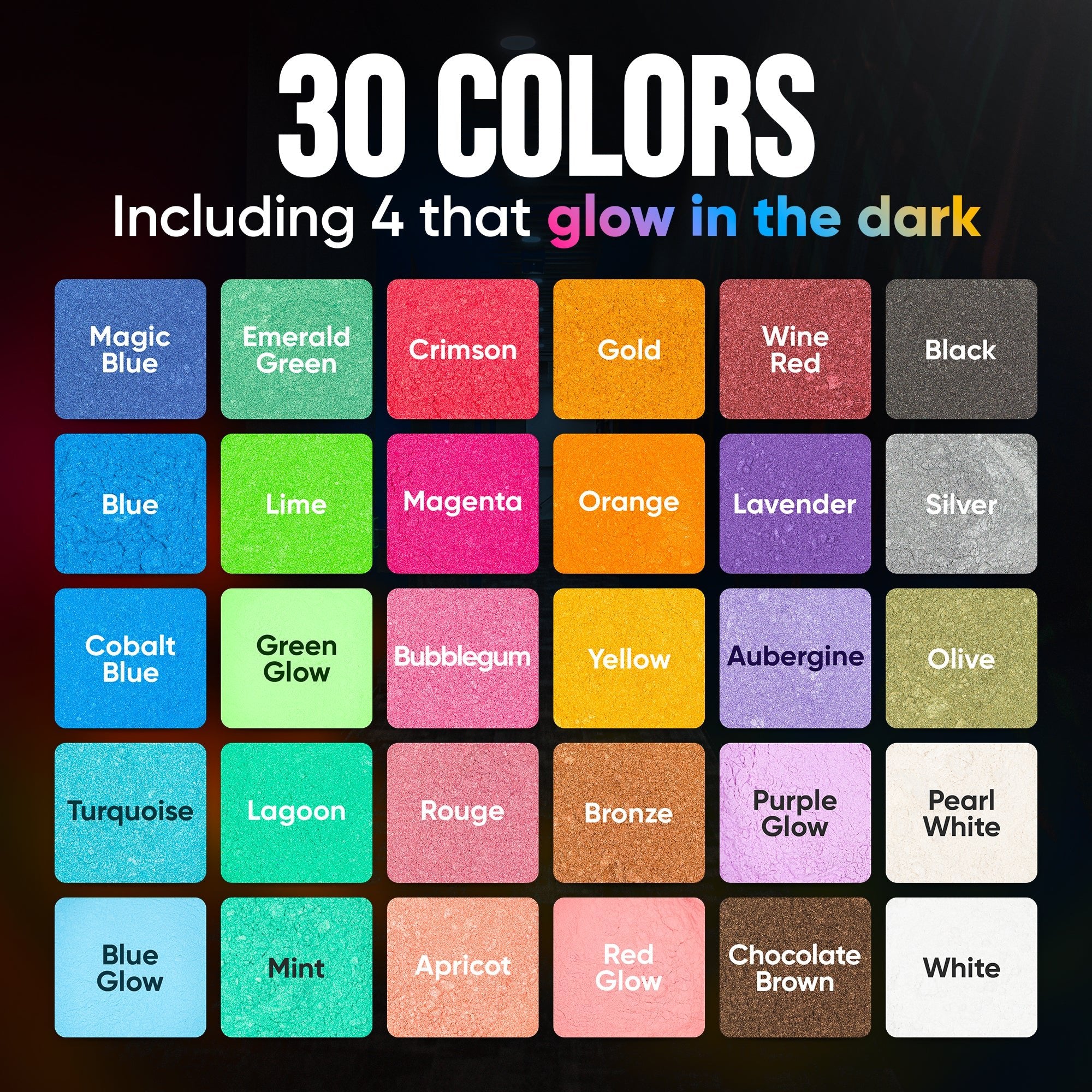 Mica Powder – 30 Colours - Craft Resin UK