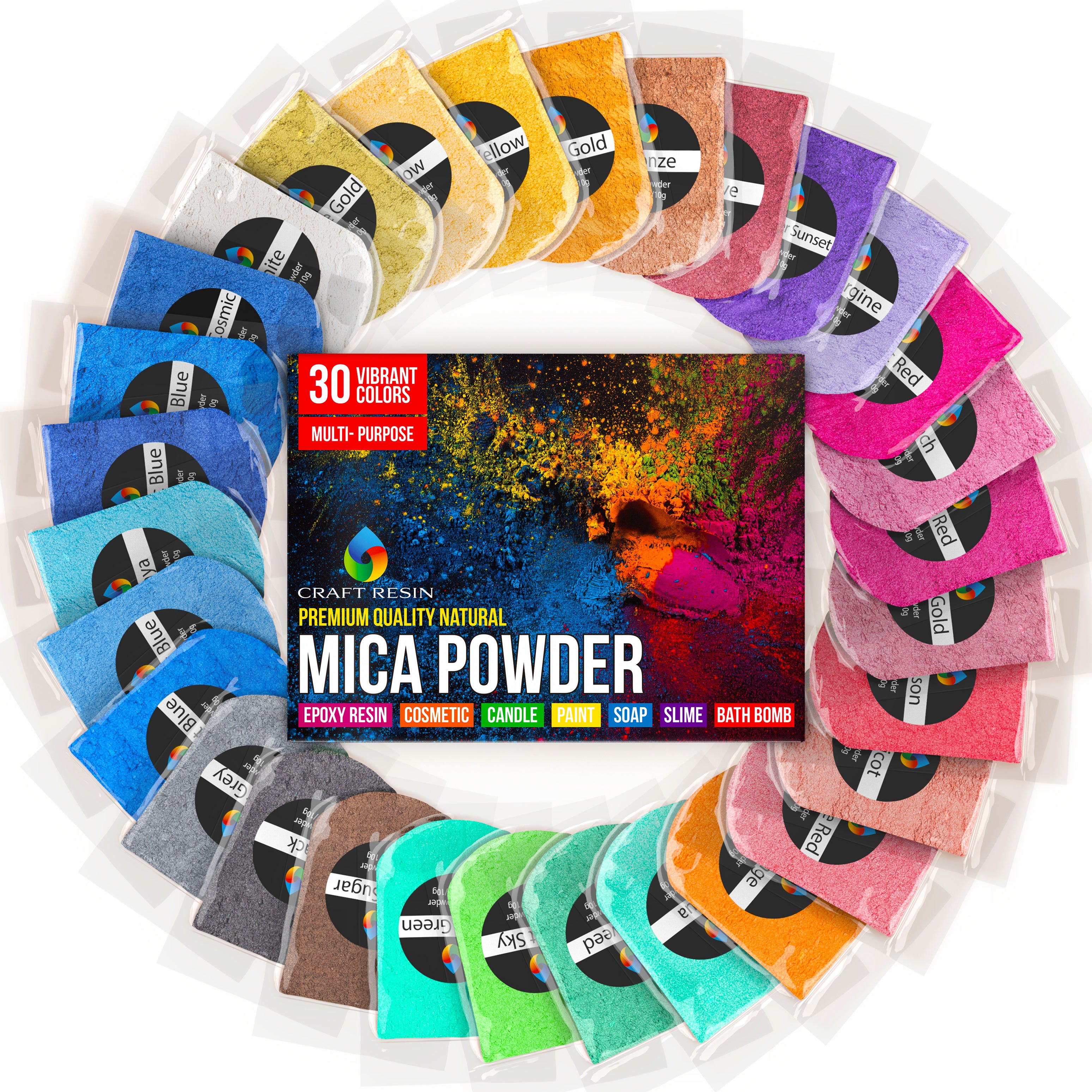 Mica Powder – 30 Colours
