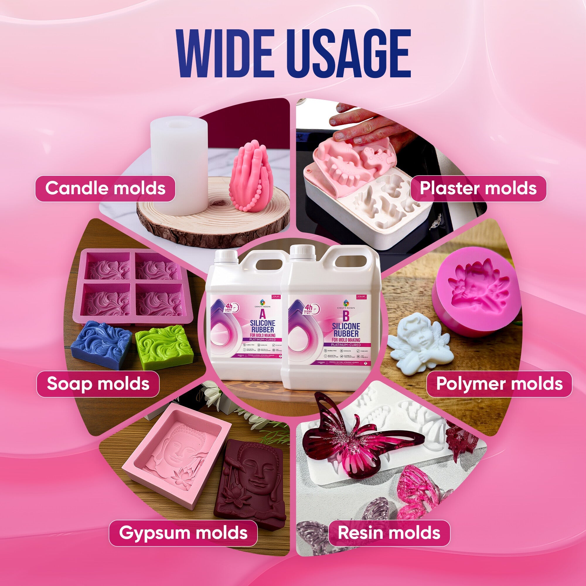 Silicone for Mold Making (15A) - 4000g - Craft Resin UK