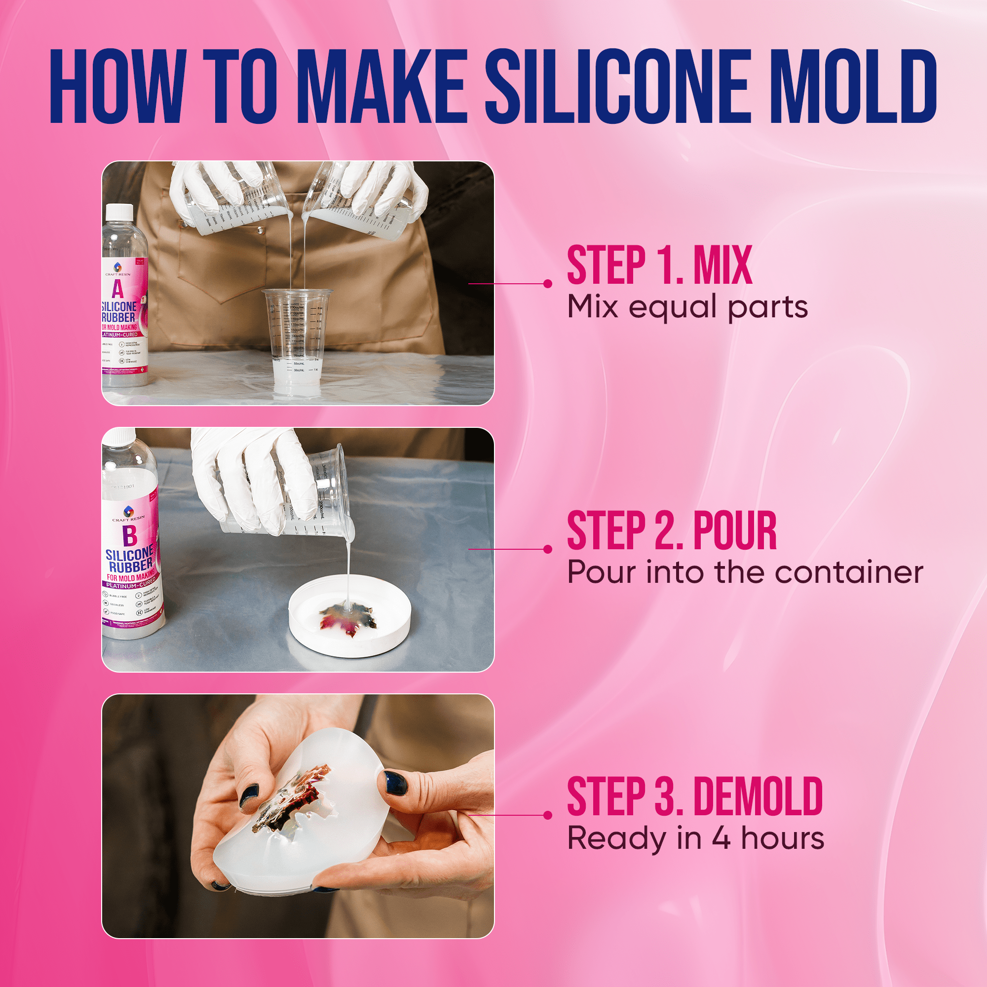 Silicone for Mold Making (15A) - 4000g - Craft Resin UK