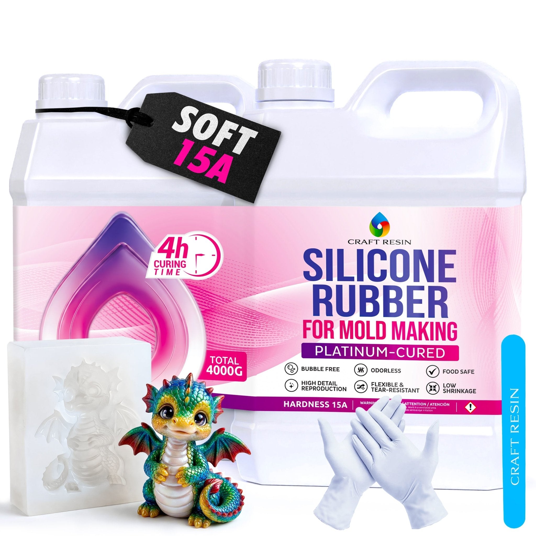 Silicone for Mold Making (15A) - 4000g - Craft Resin UK