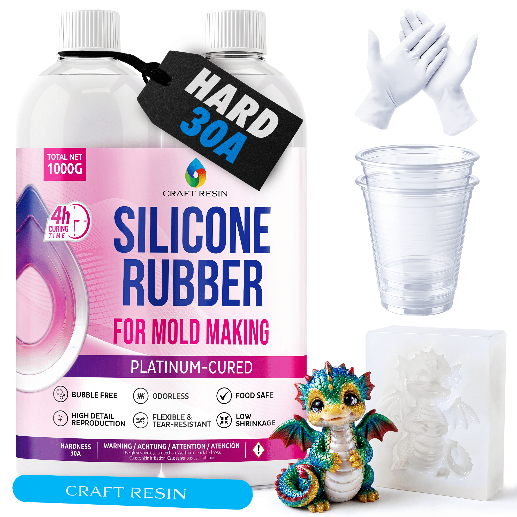 Silicone for Mold Making (30A) - 1000g - Craft Resin UK